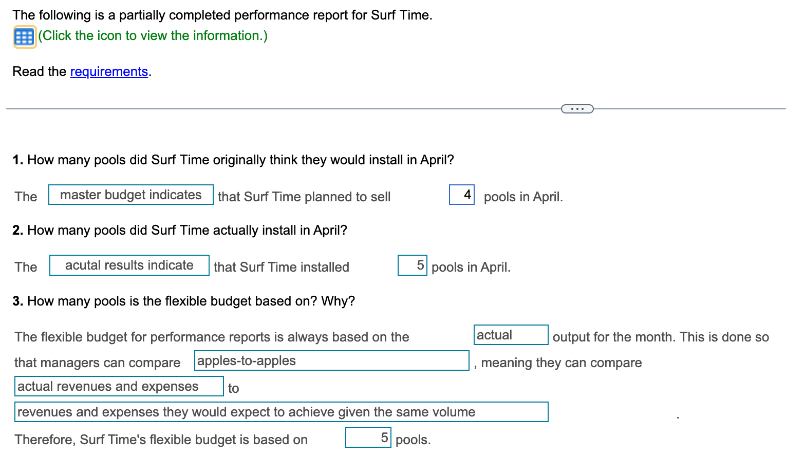 Surf Time. (Click the icon to view the information.) Read the requirements.