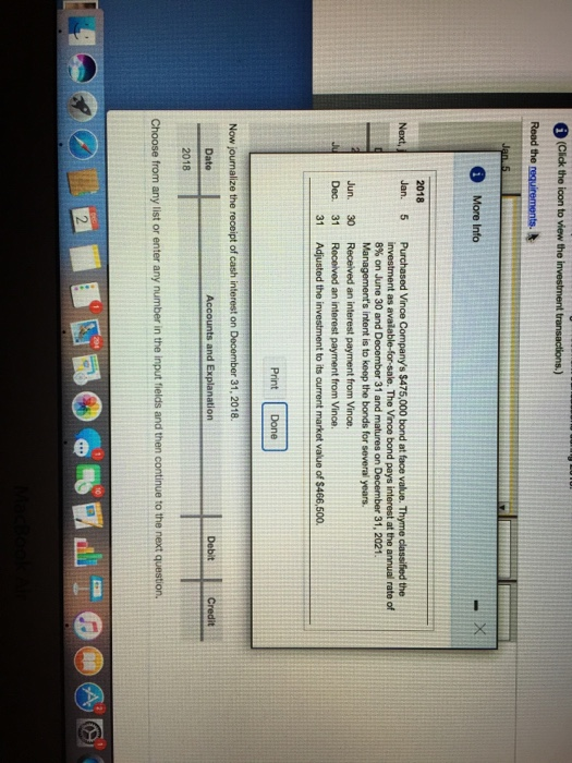 Debt Investments Dividend Revenue Next, journalizet Equity Investment Fair Value Adjustment-Available-for-Sale Debit