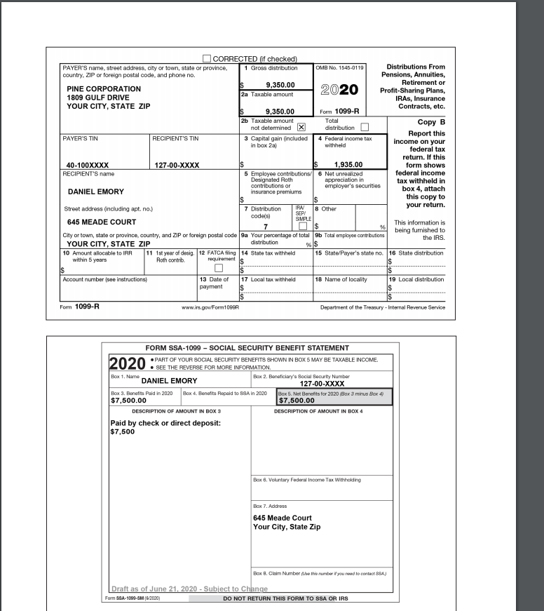 53, are married. They elect to file Married Filing Jointly. Daniel is