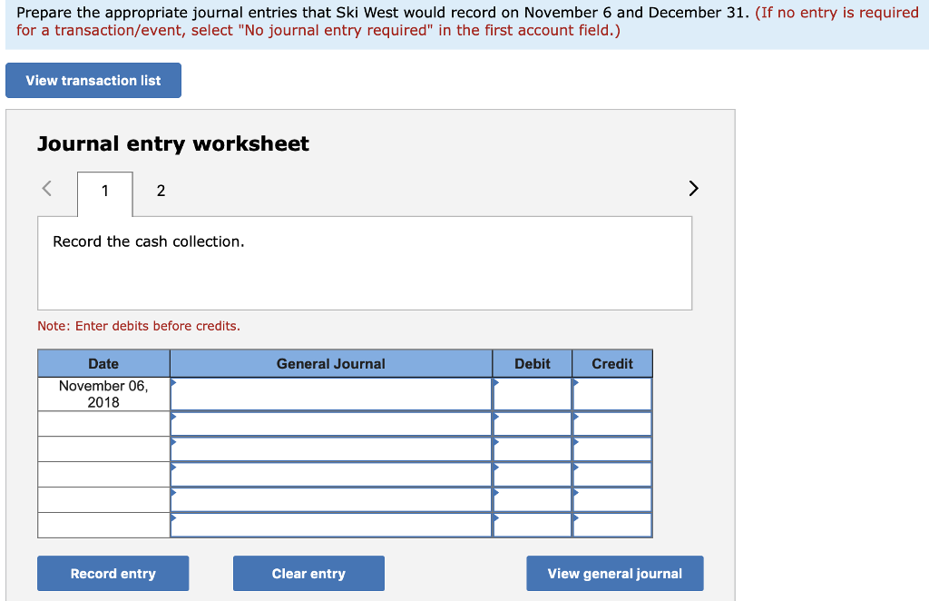 Service revenue [LO5-3] Ski West, Inc., operates a downhill ski area near