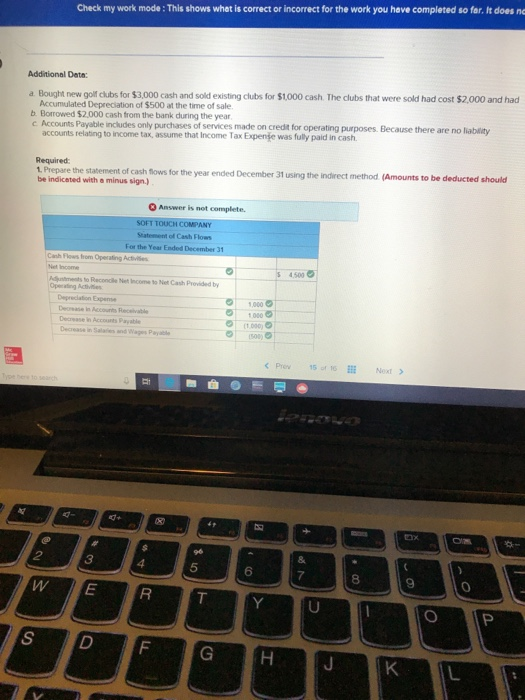my work mode: This shows what is correct or incorrect for the