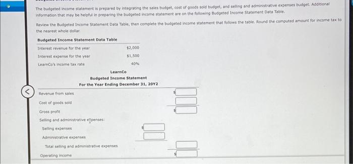 Direct Labor Dsta Table), you observe that LeamCo has omitted quite a