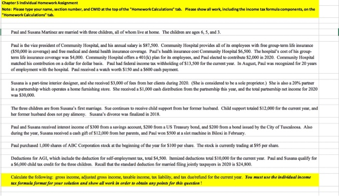 Please show all work, including the income tax formula components, on the