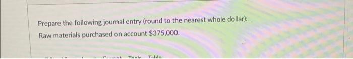 need help and explanation Prepare the following journal entry (round to the