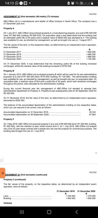  14:13 All FAC702 ASSIGNMENT $1 {first semester (40 marks) (72 minutes)