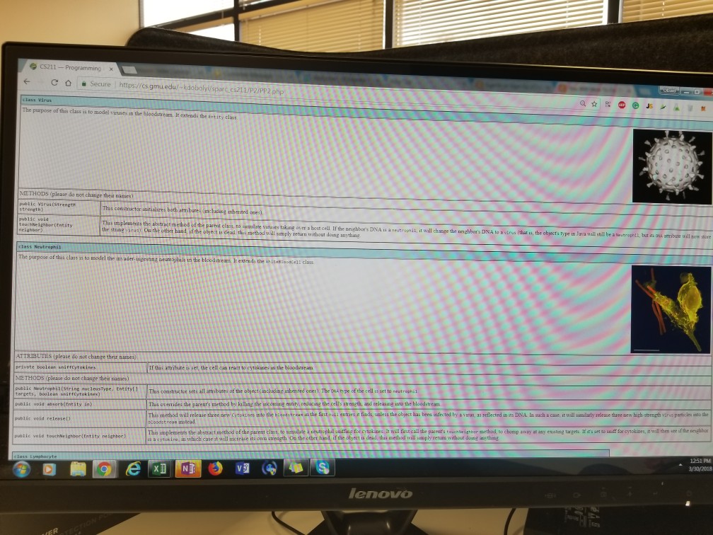 abstract class Complete the Bacteria class Complete the Virus class Complete the