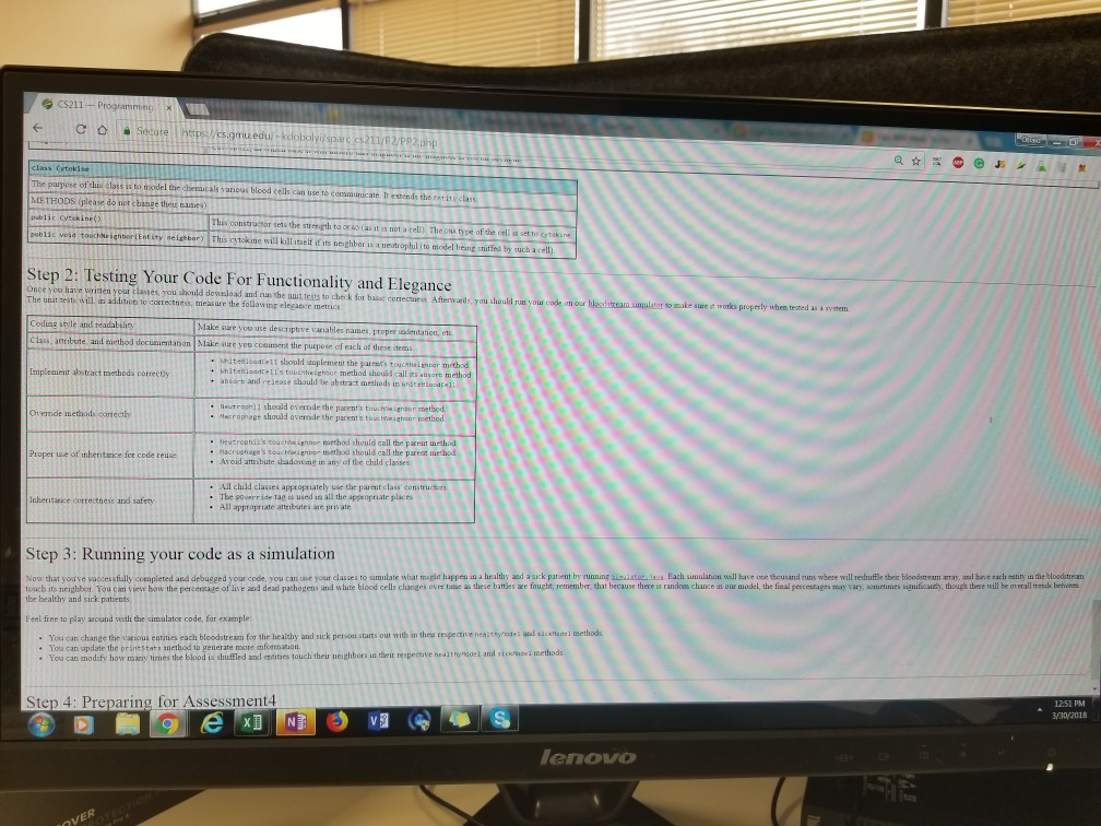Cytokine class Download and run the UnitTests.java to check your work Download