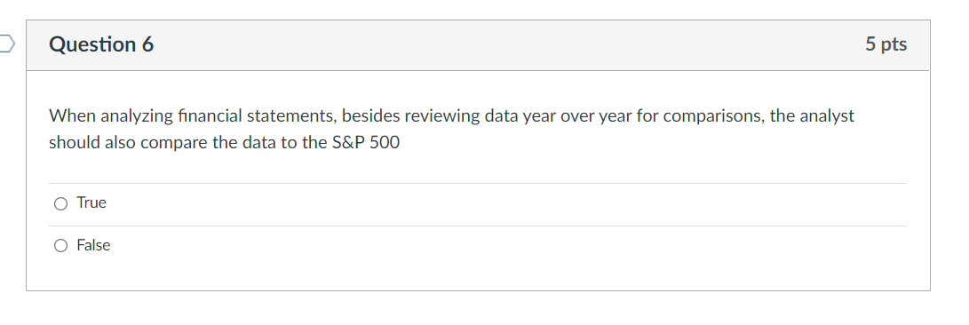  When analyzing financial statements, besides reviewing data year over year for