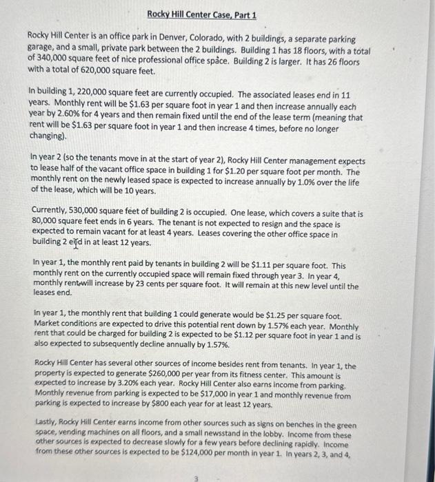 YOU Instructions: Rocky Hill Center Case, Part 1 This document may be