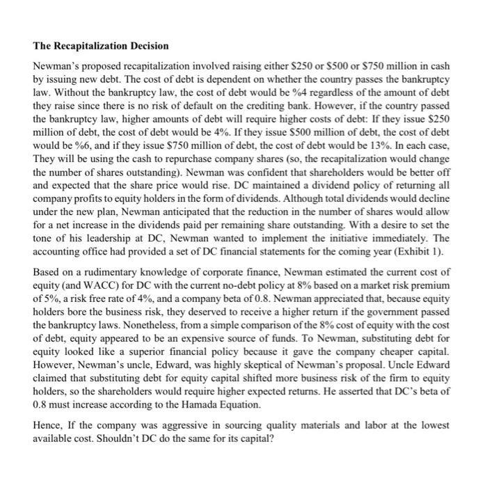 had recently been appointed managing director at Demi's Coffee (DC), a premium