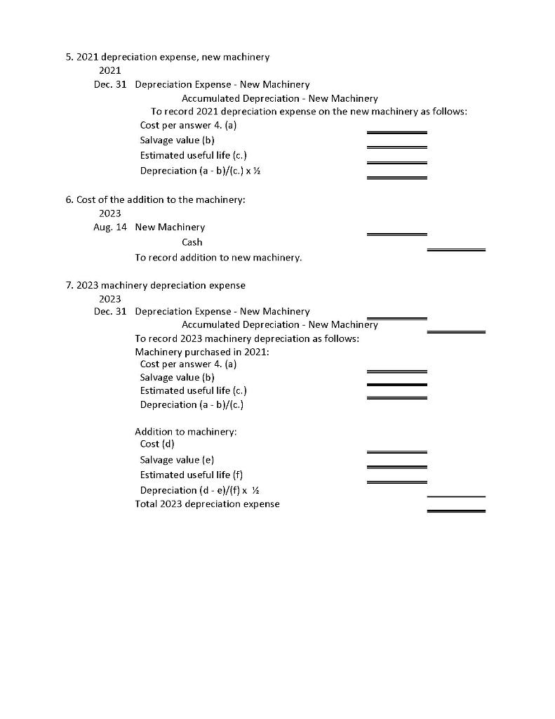 800,000 Building 700,000 Machinery 800,000 Patents 700,000 The building is depreciated using