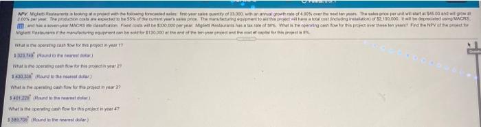 55% of the current year's sales price. The mar and has a