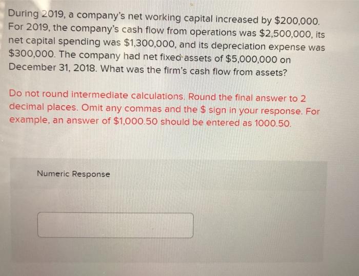 of an asset for $500,000. The company expects the project to generate