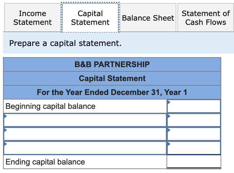 round intermediate calculations and round your final Prepare a statement of cash
