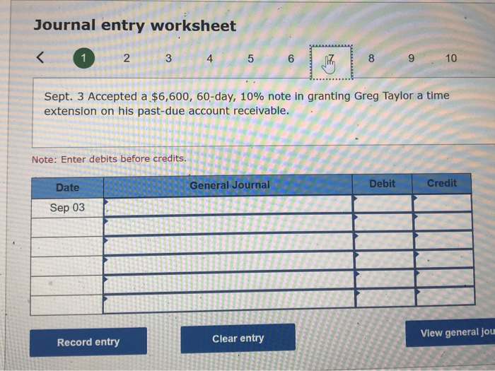 16. Mar. 2 Accepted a $8,800, 6%, 90-day note in granting a