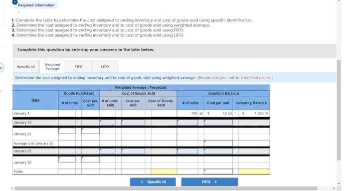 during class. Required information Use the following information for the Exercises 3-7