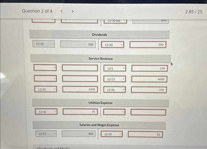 entries presented in the previous port.) Accounts Payable \begin{tabular}{|c|c|c|c|c|} \hline 12/15 &
