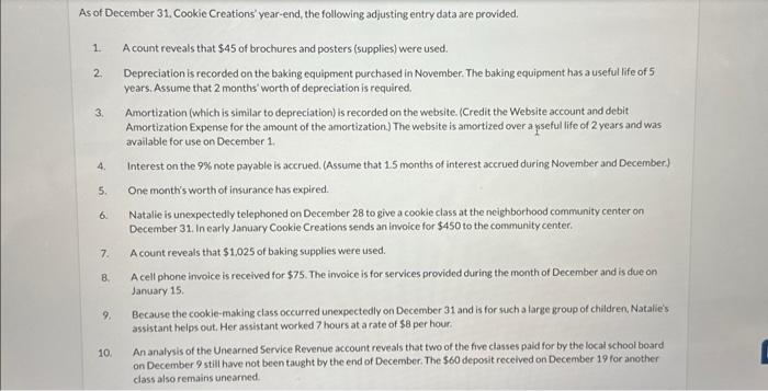 & 12/30Bal & 75 \\ \hline \end{tabular} Unearned Service Revenue \begin{tabular}{|l|l|l|l|} \hline