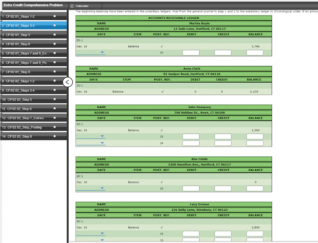 your answers from part 1 and 2 in onder to complete this