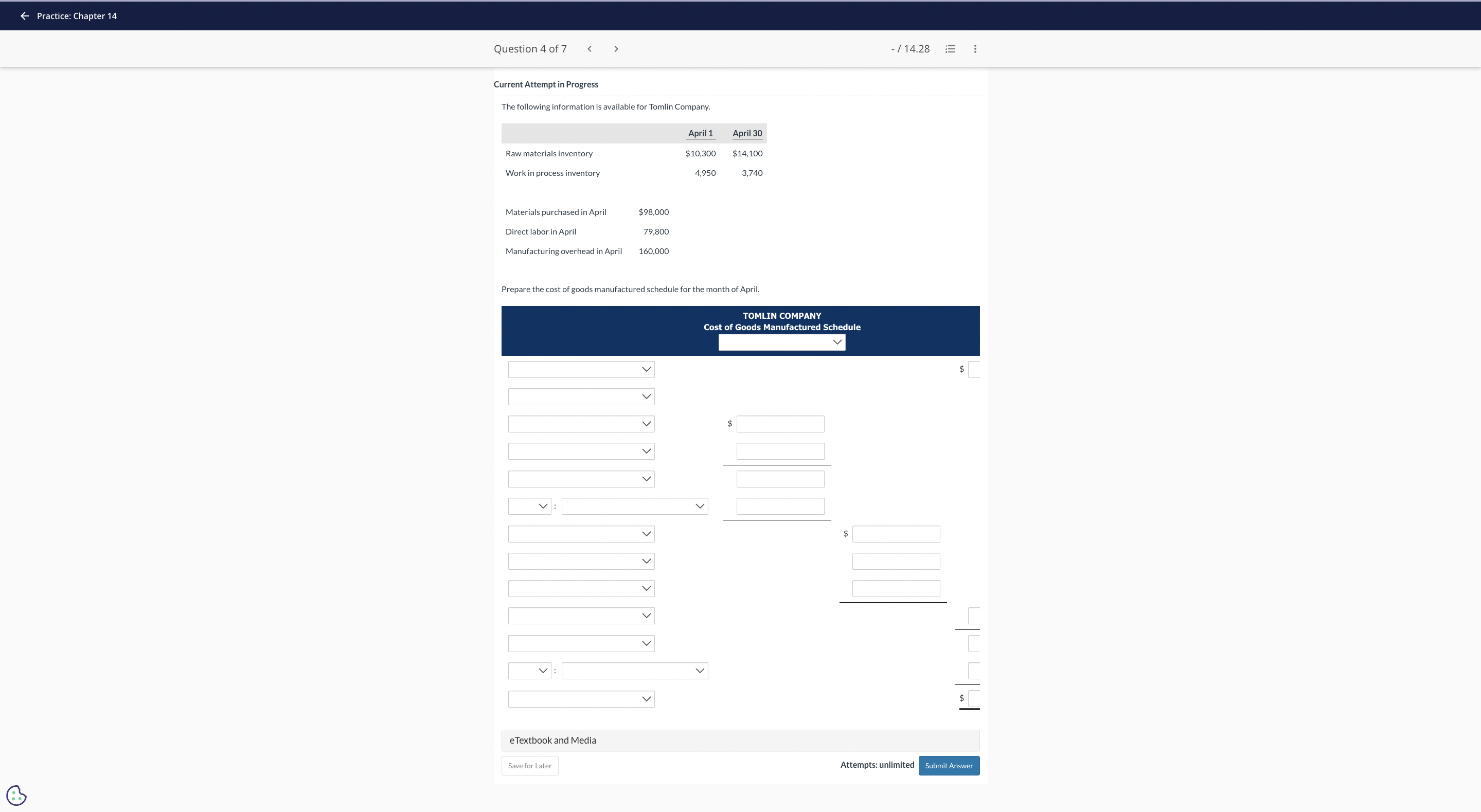  Current Attempt in Progress The following information is available for Tomlin