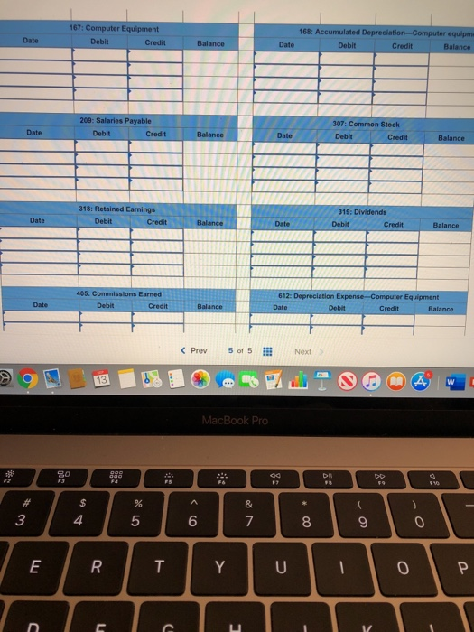 the first month's (April) rent. 3 The company purchased $1,900 ot office