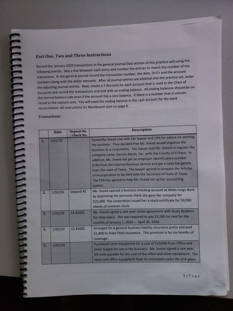 Need help with part 4 only please. Part One, Two and Three