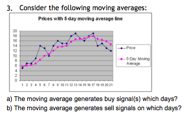 3. Consider the following moving averages: a) The moving average generates