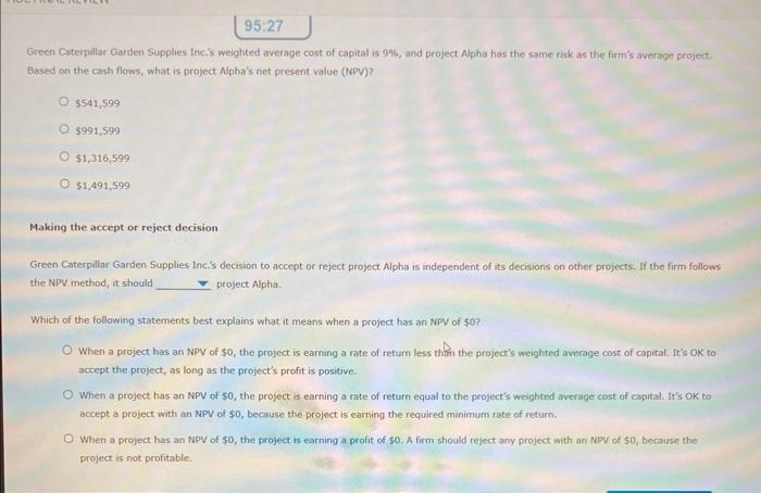 (NPV) rufe is considered one of the most common and preferred criteria