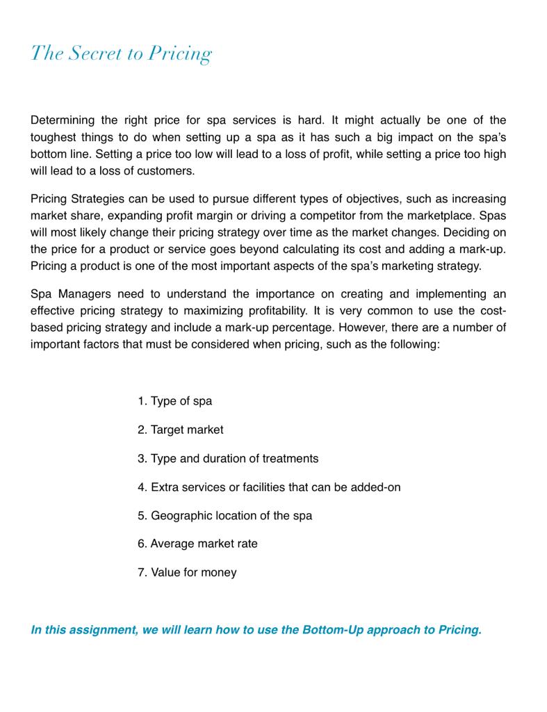 per treatment for the Skin Care profit center. Please refer to this