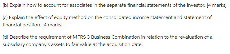 company accounting and reporting.. please do give answer. (b) Explain how