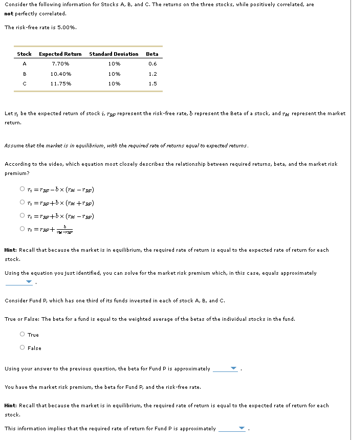 Take: CAPM, Portfolio Risk, and Return CAPM, portfolio risk and return are