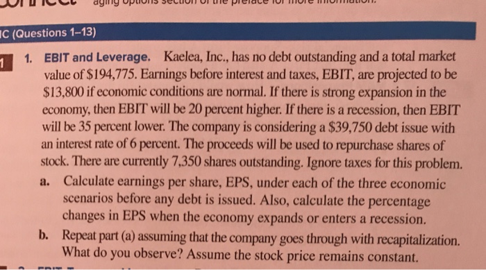 in Problem I has a market-to- book ratio of 1.0 a. Calculate