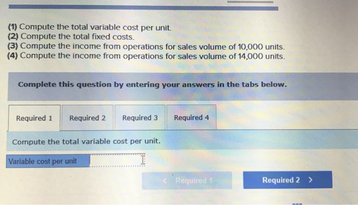(based on sales of 12,000 units) for the first quarter reveals the