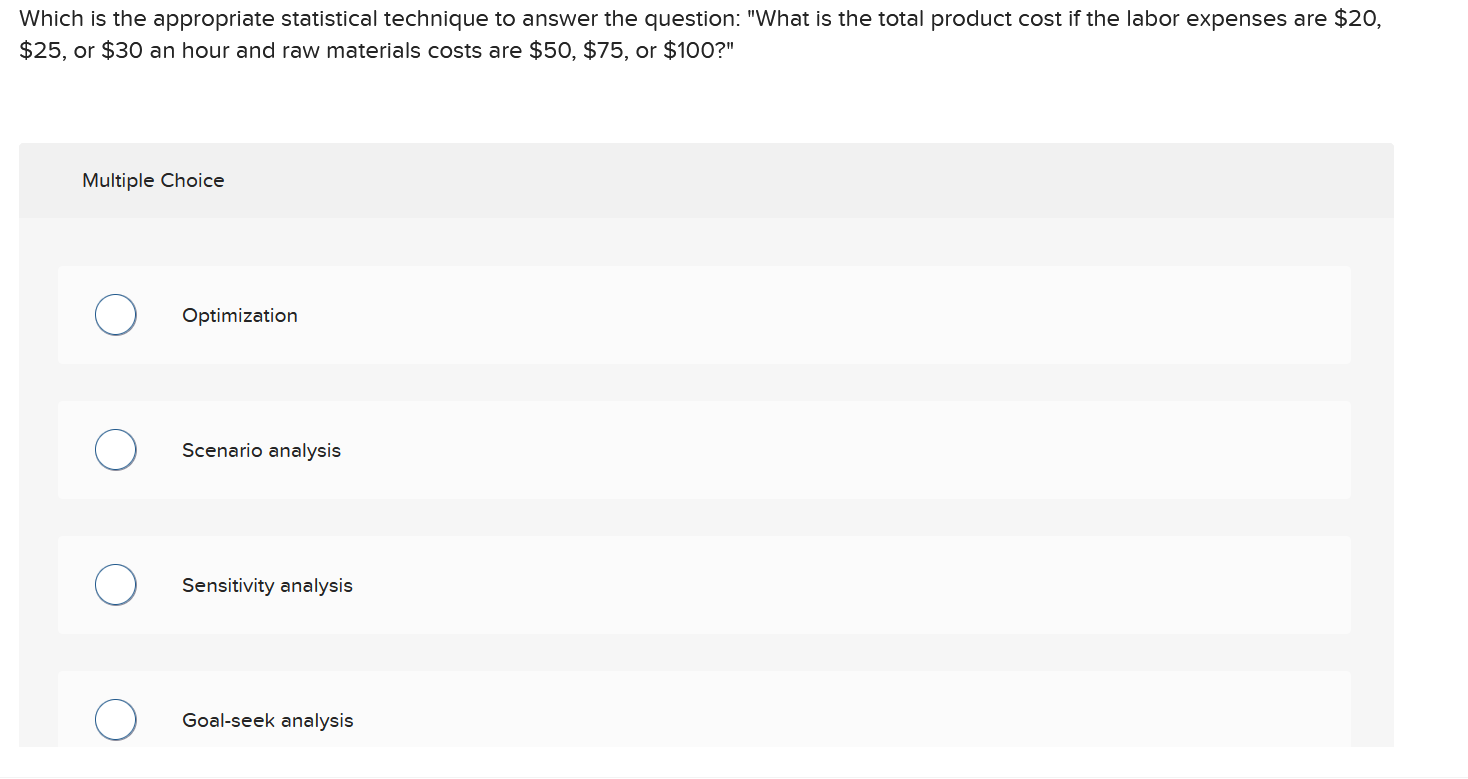  Which is the appropriate statistical technique to answer the question: "What