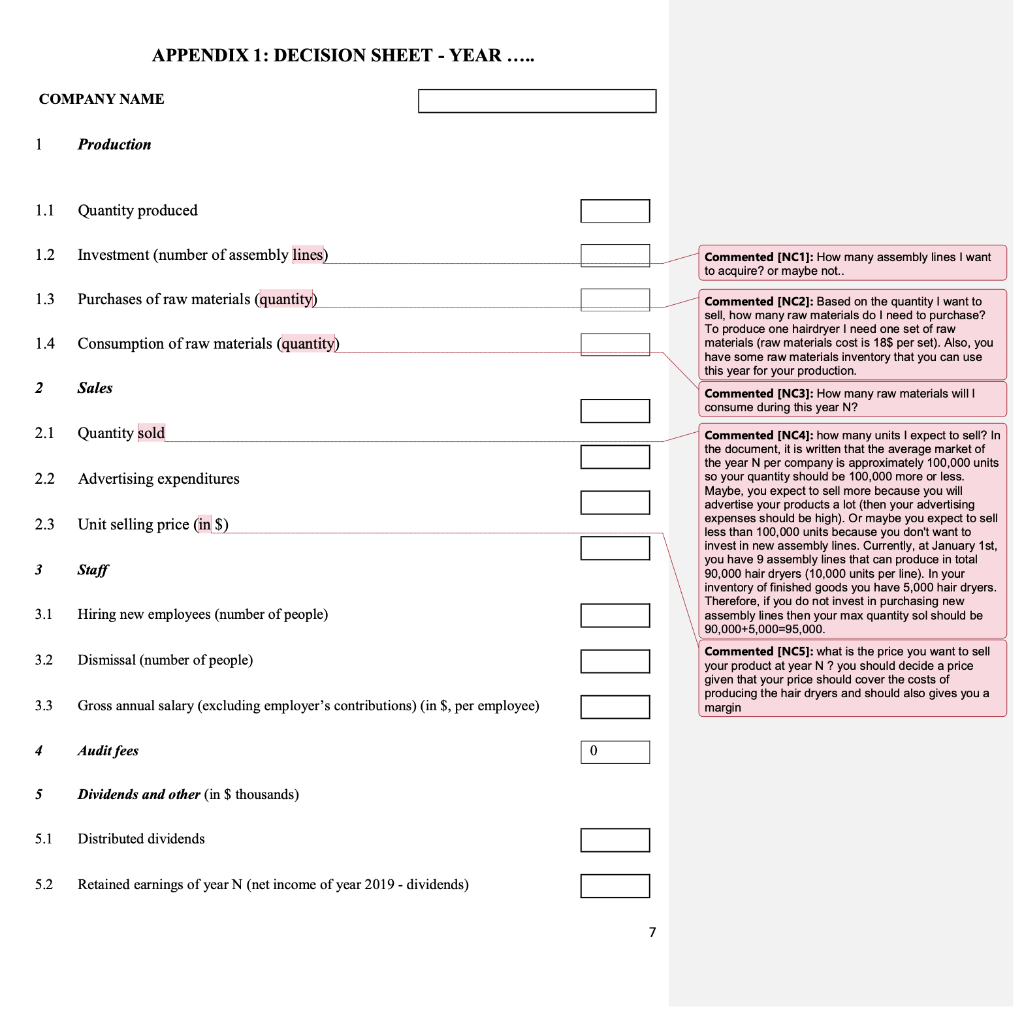 are you going to produce ? As stated in the game, at