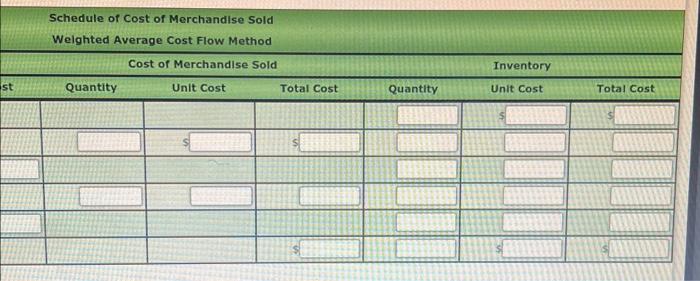 particular item were avaliable for sale during the calendar year: \begin{tabular}{|c|c|c|c|c|c|c|c|c|} \hline