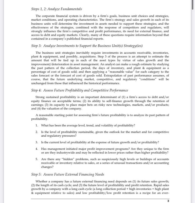 that last picture answered. Assessing a Company's Future Financial Health Assessing the