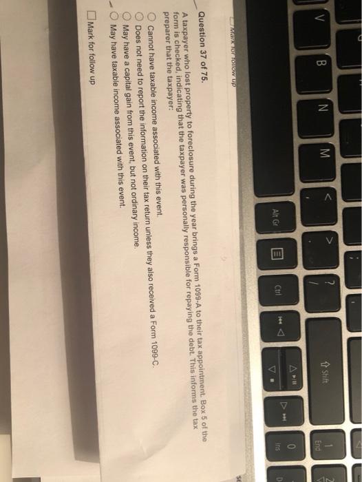  V B N M T Shift 1 End A> 0 I