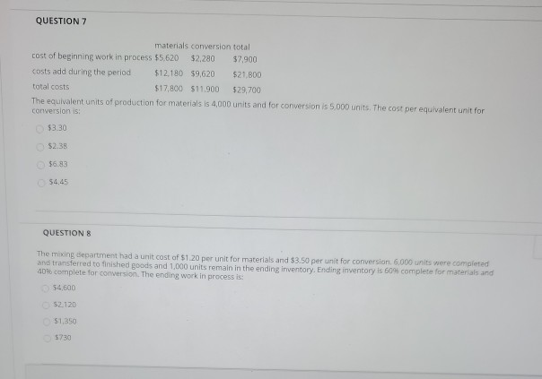 QUESTION 2 The first step to attach cost to the flow of