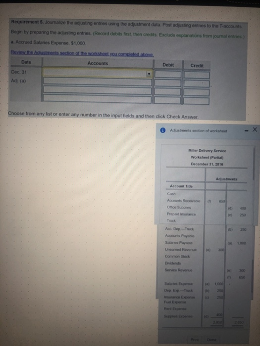 transactions during December 2016 (Click the icon to view the transactions.) 1.