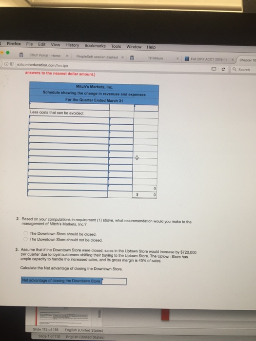 t0 x Mitch's Markets, Inc., operates three stores in a large metropolitan