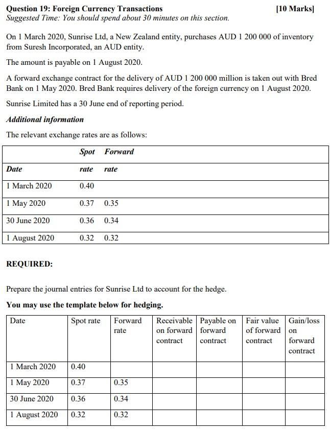  I need the answer as soon as possible please Question 19: