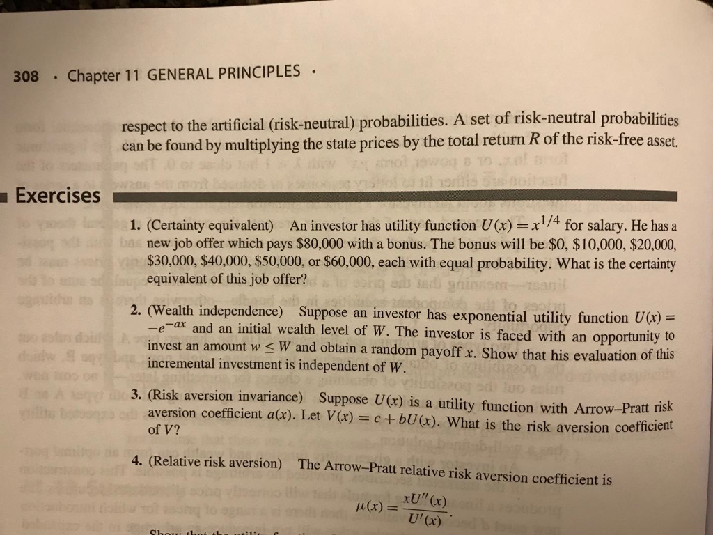  Plz solve question 1 308 Chapter 11 GENERAL PRINCIPLES respect to