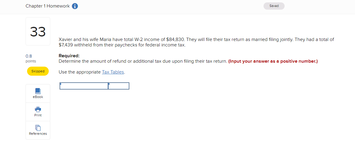 taxpayer, taxable income of $50,520. c. Married taxpayers, who file a joint