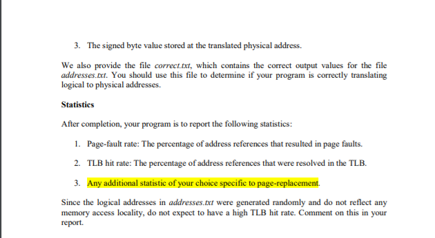 256 frames Physical memory of 65,536 bytes (256 frames x 256-byte frame