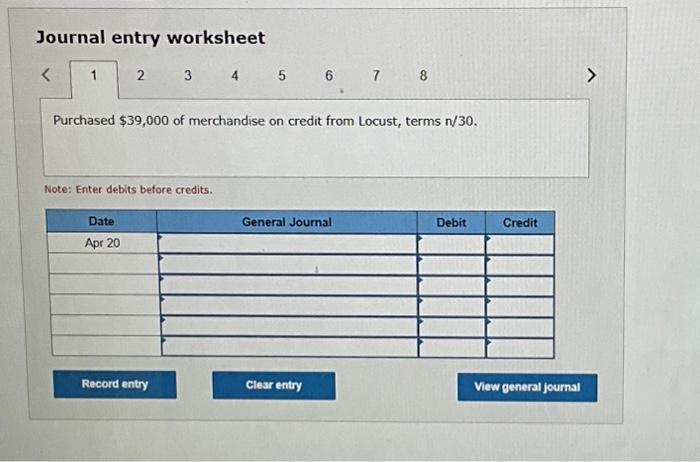 Replaced the April 20 account payable to Locust with a 90 -day,