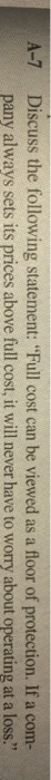 make about how consumers react to prices? A-6