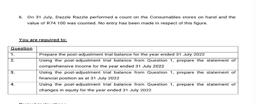  Excel Accounting Project 2024 The Excel Project must be printed and