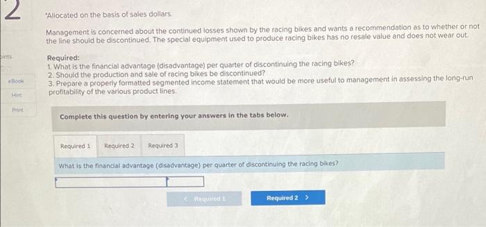 The Regal Cycle Company manufactures three types of bicycles-a dirt bike, a