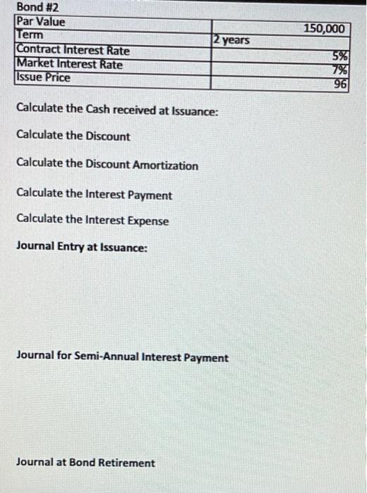 on a par value bond Interest Expnese on a discounted bond Interest